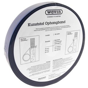 Rol a 50mtr. kunststof ophangband blauw B=30mm