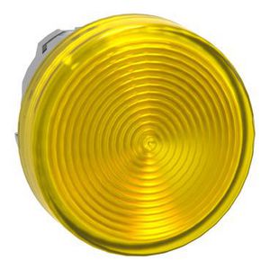 Kop signaallamp Geel Gegroefde lens Verlicht Harmony XB4