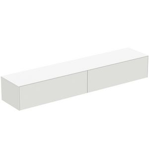 Conca wastafelmeubel 240x50x37cm 2 laden afdekblad zonder uitsnijding matt white