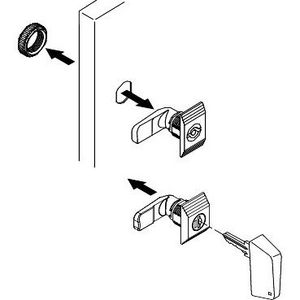 Complete manual handle lock operated key 220 (2) Spacial CRN