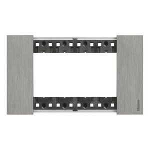 Afdekplaat 4 module staal K4704 LivingNow