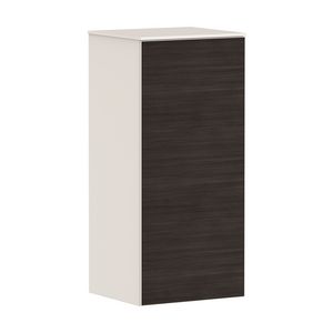 Half Hoge kast Sand Matt beige / front dark oak 400/360, scharnieren links Xevolos E