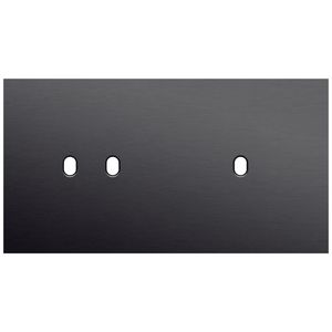 Tweevoudige afdekpl. horizontaal 71mm centerafstand een twee