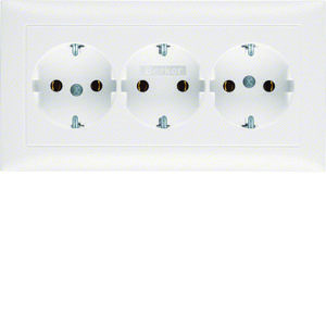 Wandcontactdoos RA 3-voudig volle afdekpl berker S.1/B.3/B.7 mat