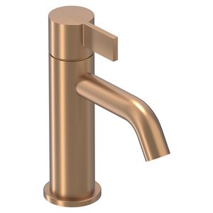 Wastafelmengkraan PACT S-size sprong 105mm coldstart geborsteld mat koper