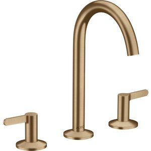 Wastafelkraan 3-gats 130 met afvoerplug Brushed Bronze AX One