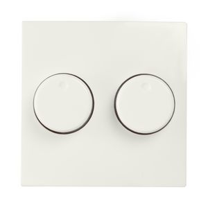 Centraalplaat Dimmerknop Duo E1 Mat Alpin Wit VVE=20