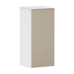 Half Hoge kast mat wit / front patterned bronze 400/360, scharnieren links Xevolos E