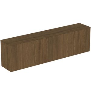 Conca wastafelmeubel 200x37x55cm 2 laden afdekblad zonder uitsnijding dark walnut