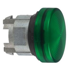 Kop voor lampje Ø22mm rond Geribbeld kapje Groen
