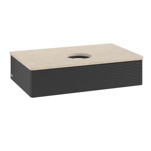 Wastafelonderkast Antao 800x190x500mm Black Matt Lacquer L08113PD