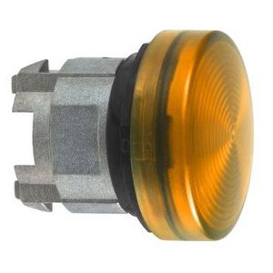 Kop voor lampje Ø22mm rond Geribbeld kapje Geel