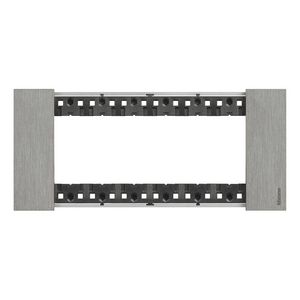 Afdekplaat 6 module staal K4706 LivingNow