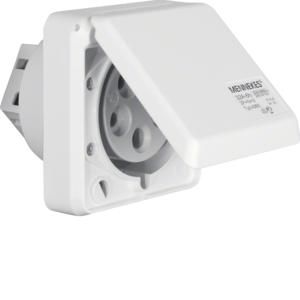 CEE-wandcontactdoos met klapdeksel 5P 32A voor kabelkanaal