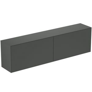 Conca wastafelmeubel 200x37x55cm 2 laden afdekblad zonder uitsnijding mat antraciet