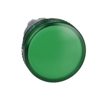 Kop voor lampje Ø22mm rond glad kapje Groen