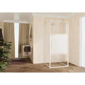 Draaideur RIGA G 860-890x2000mm Rose-1 motief profiel matwit