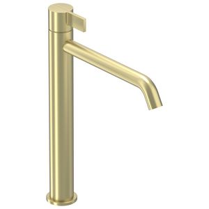 Wastafelmengkraan PACT L-size sprong 208mm highriser coldstart geborsteld mat goud