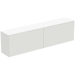 Conca wastafelmeubel 200x37x55cm 2 laden afdekblad zonder uitsnijding matt white