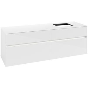 Wastafelonderkast Collaro 1600x548x500mm Glossy White C136B0DH