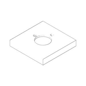 Rozet 60x60x9x18,3mm chr