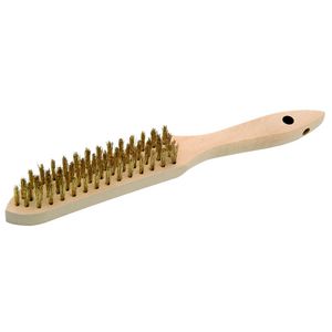 Krabborstel messing 3 rijen