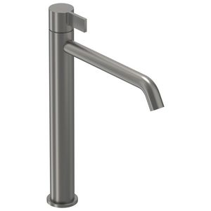 Wastafelmengkraan PACT L-size sprong 208mm highriser coldstart geborsteld metal black PVD