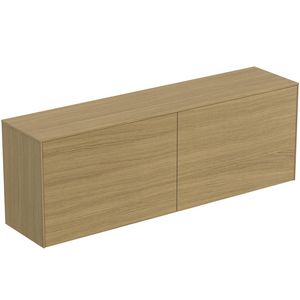 Conca wastafelmeubel 160x37x55cm 2 laden afdekblad zonder uitsnijding light oak
