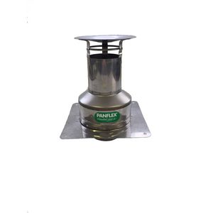 Dakkap HR COMPLEET INOX QA RVS Ø80mm dakplaat vierkant