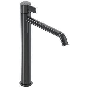 Wastafelmengkraan PACT L-size sprong 208mm highriser coldstart zwart chroom