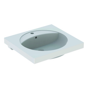 Preciosa wastafel 600x550x200mm wit met kraangat + overloop