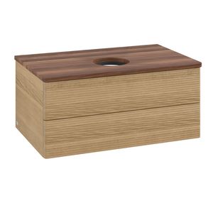 Wastafelonderkast Antao 800x360x500mm Honey Oak L19112HN