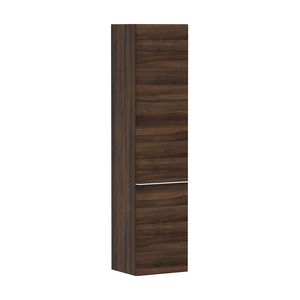 Hoge kast Dark Walnut 400/350 scharnieren links greepkleur mat wit Xelu Q 54138700