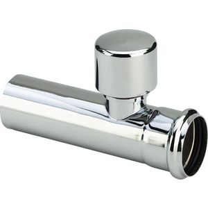 Muurbuis verlengstuk 1.1/4" chroom +beluchter