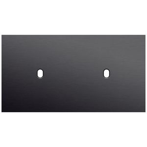 Tweevoudige afdekpl. horizontaal 71mm centerafstand twee enk