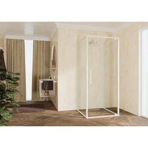 Draaideur RIGA G 860-890x2000mm helder glas profiel matwit