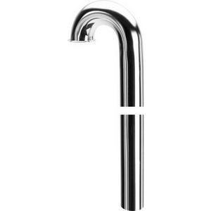 Vloerbuis 1.1/2" 38x680mm chroom met kraag tbv buissifon