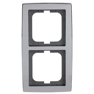 Afdekraam 2v s-chroom glans