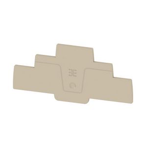 Afsluit- eindplaat d.beige h:104.3mm b:2mm V-0, VVE=20