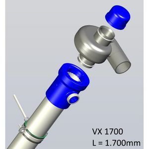 Douchepijp-wtw VX1700 170cm max. 15l/min. excl. aansluitset