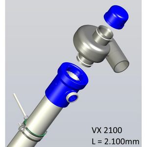 Douchepijp-wtw VX2100 210cm max. 15l/min. excl. aansluitset