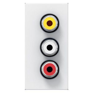 Aansluiting RCA video 3-voudig female 1 module Mosaic