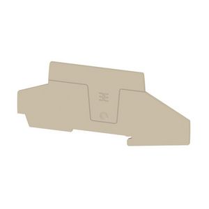 Afsluit- eindplaat d.beige h:126mm b:2mm V-0 W VVE=20