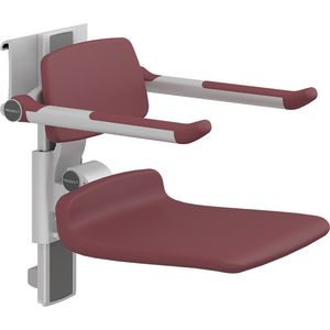 Douchezitting 450 rug+arml. h/l verst. horiz. rail PLUS rood