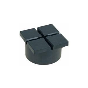 Voet 100x100 H48 zwart polypropyleen