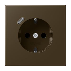 Wandcontactdoos m.lader mes.ant.gelakt v.USB C