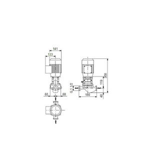 Inlinepomp TP 25-90/2-A-O-A-BQQE 1X230 50HZ