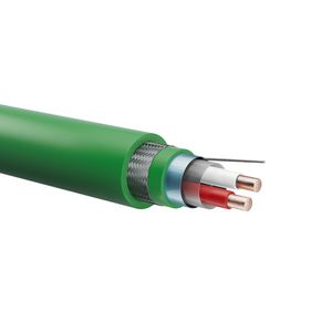 Haspel a 100m. Signaal grondkabel UV Outdoor 1x2x0,8mm groen