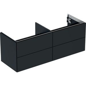 Wastafelonderkast 4x la 135cm zwart mat ONE