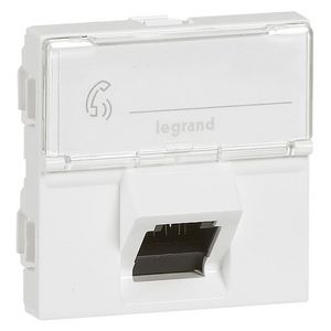 Connector RJ45 UTP Cat. 6A 2 modulen 45 gr Mosaic